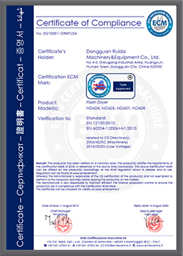 CE Certification flash dryer