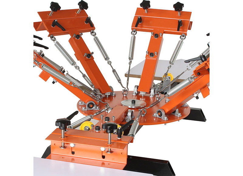 4 color 2 station screen printing machine table top rotary manual printing machine
