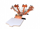 Manual Screen Printer - 4 color 2 station screen printing machine table top rotary manual printing machine