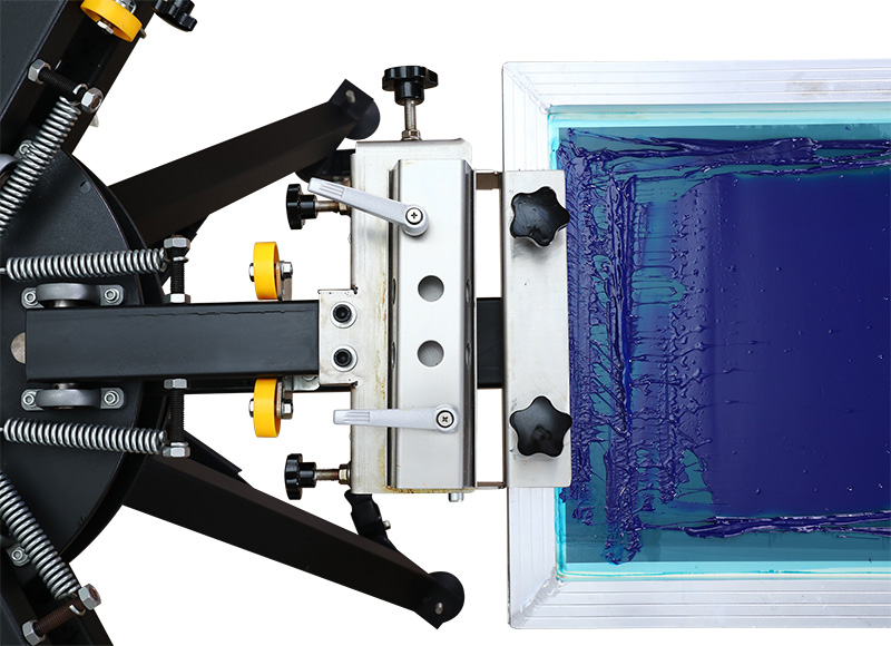 NS606-MR15A rotary manual 6 color station screen printer 6 color tshirt printing press