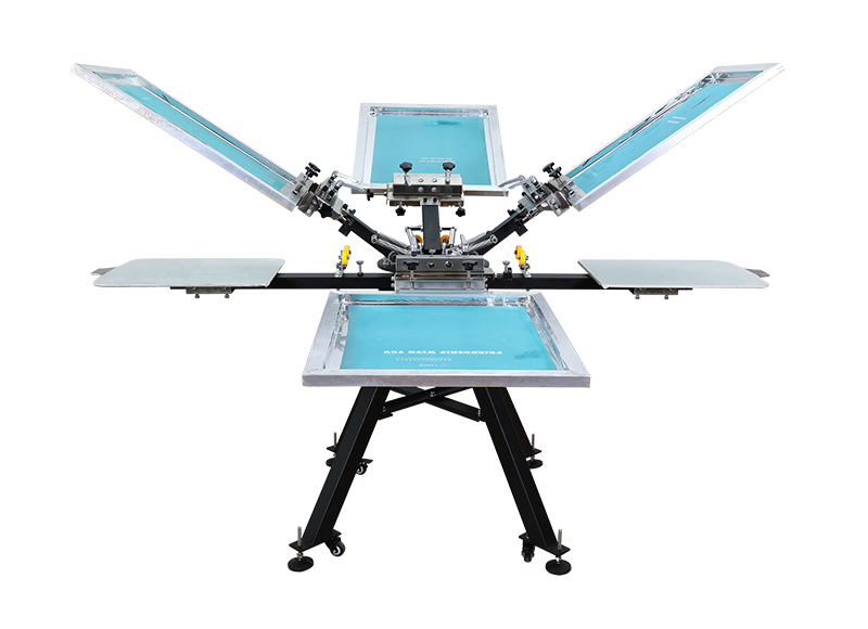 NS404-MR15 4 color 4 station silk screen printing machine