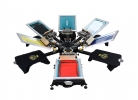 Manual Screen Printer - NS606-MR15A rotary manual 6 color station screen printer 6 color tshirt printing press