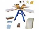 Manual Screen Printer - 4 color 4 station tshirt printing machine silk screen printing equipment