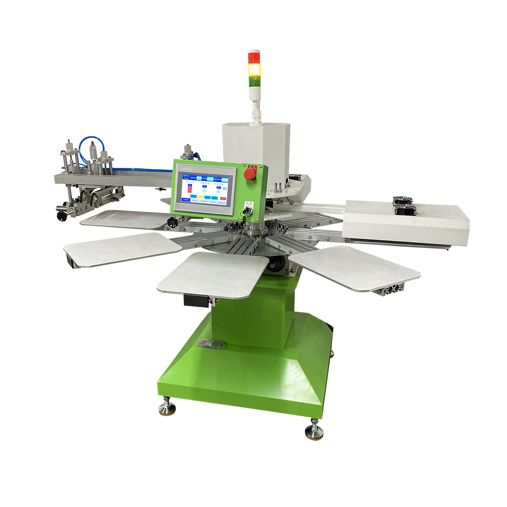 NM108 1 color 8 stations automatic T shirt silk screen printing machine