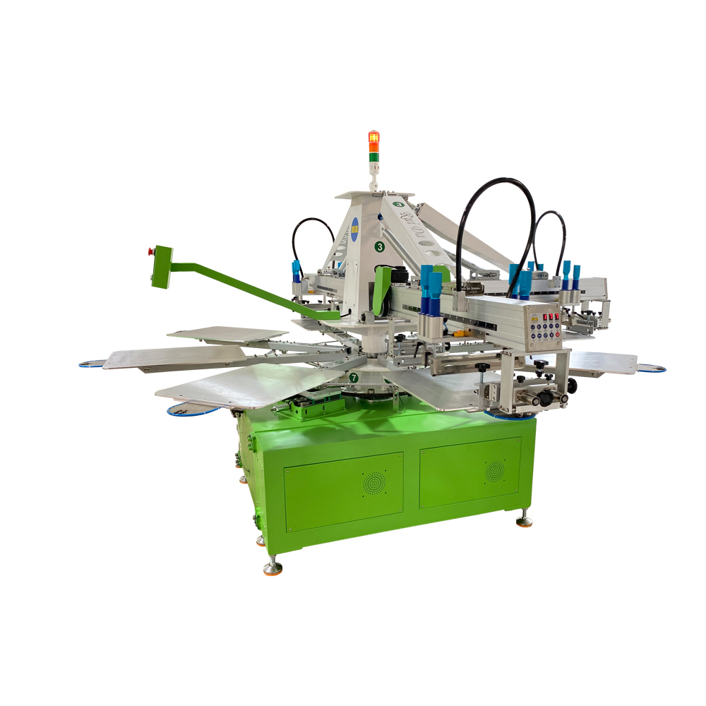 NM308 3 color 8 stations automatic T shirt silk screen printing machine