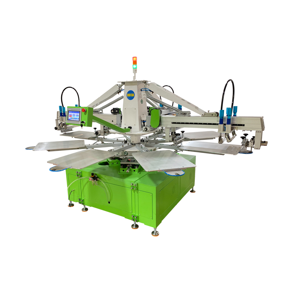 NM308 3 color 8 stations automatic T shirt silk screen printing machine