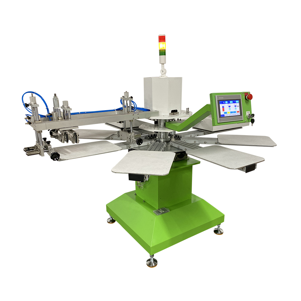 NM108 1 color 8 stations automatic T shirt silk screen printing machine