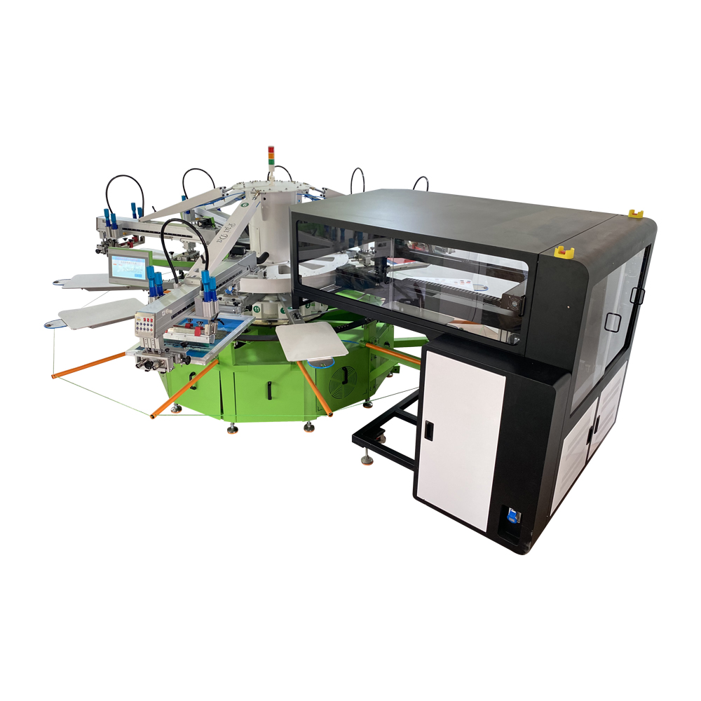 NM6014 Full Automatic T shirt Silk Screen Printing Machine with Hybrid Digital