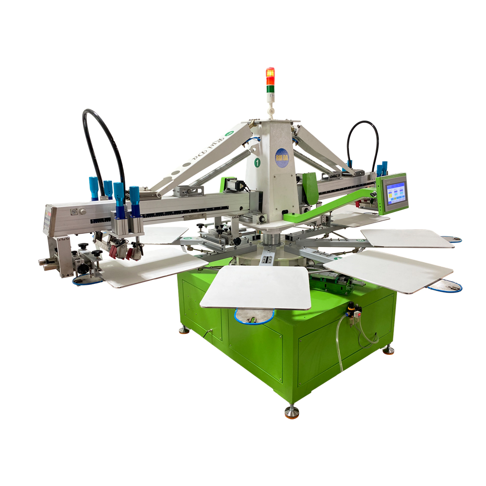 NM208 2 color 8 stations automatic T shirt silk screen printing machine